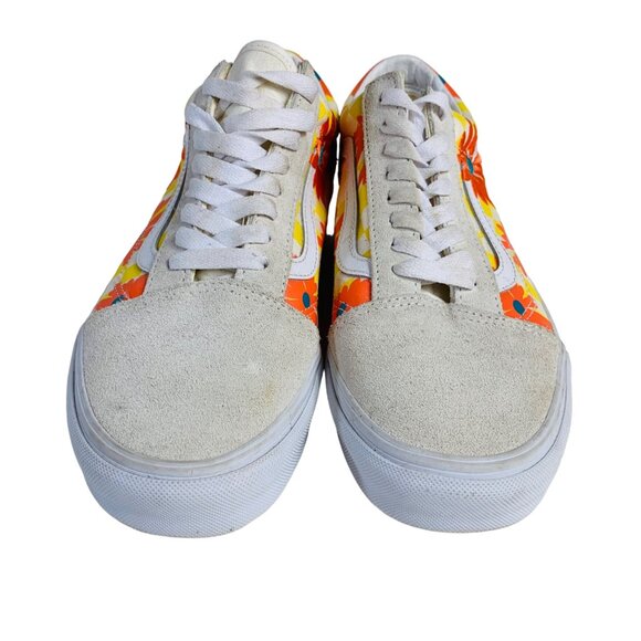 Vans Old Skool Checkerboard Sunflower Sneakers Womens 10 Suede Canvas Mens 8.5 - Picture 12 of 14